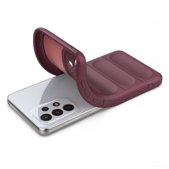 Pouzdro Magic Shield Case pro Samsung Galaxy A33 5G flexibilní pancéřový kryt vínové barvy