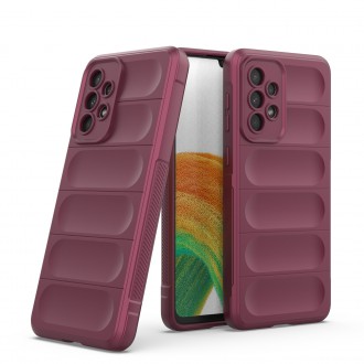 Pouzdro Magic Shield Case pro Samsung Galaxy A33 5G flexibilní pancéřový kryt vínové barvy