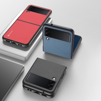 Dux Ducis Fino case is made of nylon material for Samsung Galaxy Z Flip4 black