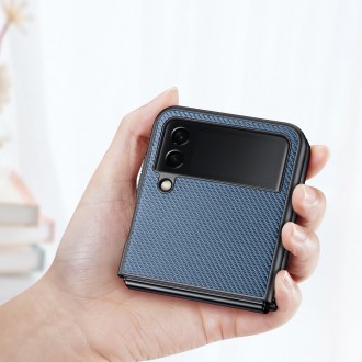 Dux Ducis Fino case is made of nylon material for Samsung Galaxy Z Flip4 blue