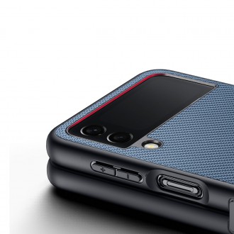 Dux Ducis Fino case is made of nylon material for Samsung Galaxy Z Flip4 blue