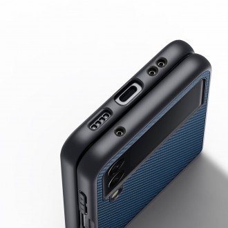 Dux Ducis Fino case is made of nylon material for Samsung Galaxy Z Flip4 blue
