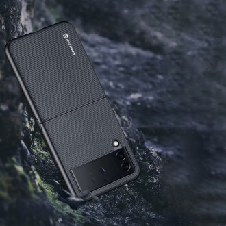 Dux Ducis Fino case is made of nylon material for Samsung Galaxy Z Flip4 blue
