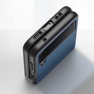 Dux Ducis Fino case is made of nylon material for Samsung Galaxy Z Flip4 blue