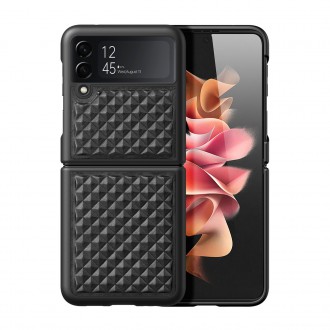 Dux Ducis Venice Leather Case for Samsung Galaxy Z Flip 3 Genuine Leather Cover Black
