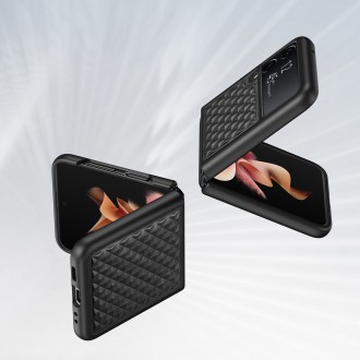 Dux Ducis Venice Leather Case for Samsung Galaxy Z Flip 3 Genuine Leather Cover Black