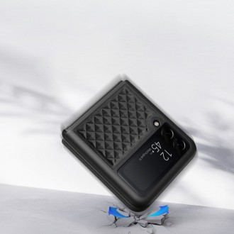 Dux Ducis Venice Leather Case for Samsung Galaxy Z Flip 3 Genuine Leather Cover Black