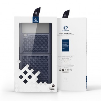 Dux Ducis Venice Leather Case for Samsung Galaxy Z Flip 3 Genuine Leather Blue