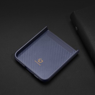 Dux Ducis Venice Leather Case for Samsung Galaxy Z Flip 3 Genuine Leather Blue