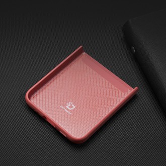 Dux Ducis Venice Leather Case for Samsung Galaxy Z Flip 3 Genuine Leather Red