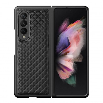 Dux Ducis Venice Leather Case for Samsung Galaxy Z Fold 3 Genuine Leather Cover Black