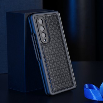 Dux Ducis Venice Leather Case for Samsung Galaxy Z Fold 3 Genuine Leather Cover Black