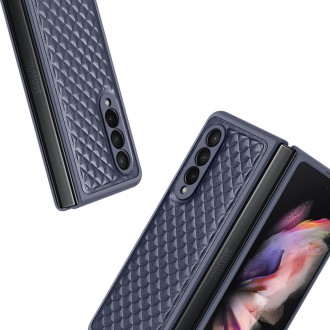 Dux Ducis Venice Leather Case for Samsung Galaxy Z Fold 3 Genuine Leather Cover Blue