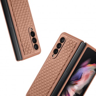 Dux Ducis Venice Leather Case for Samsung Galaxy Z Fold 3 Genuine Leather Cover Brown