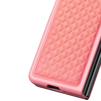Dux Ducis Venice Leather Case for Samsung Galaxy Z Fold 3 Genuine Leather Cover Red