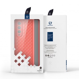 Dux Ducis Venice Leather Case for Samsung Galaxy Z Fold 3 Genuine Leather Cover Red