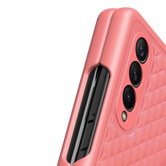 Dux Ducis Venice Leather Case for Samsung Galaxy Z Fold 3 Genuine Leather Cover Red