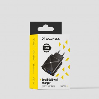 Wozinsky small 65W GaN charger with USB ports, USB supports fast charging black (WWCGM1)