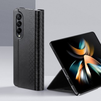 Dux Ducis Bril case for Samsung Galaxy Z Fold4 with a flip wallet stand black