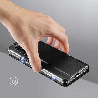 Dux Ducis Bril case for Samsung Galaxy Z Fold4 with a flip wallet stand black