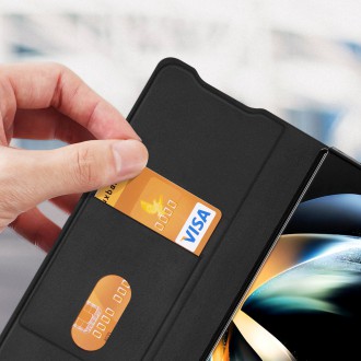 Dux Ducis Bril case for Samsung Galaxy Z Fold4 with a flip wallet stand black