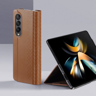 Dux Ducis Bril case for Samsung Galaxy Z Fold4 with a flip wallet stand black
