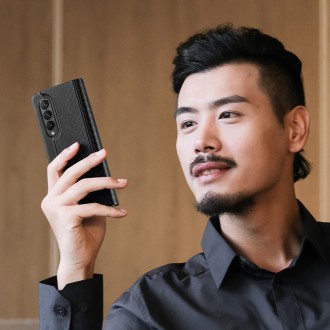 Dux Ducis Bril case for Samsung Galaxy Z Fold4 with a flip wallet stand black