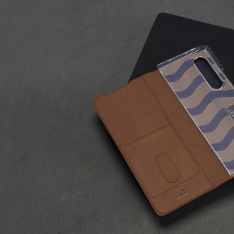 Dux Ducis Bril case for Samsung Galaxy Z Fold4 with a flip wallet stand black