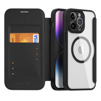 Dux Ducis Skin X Pro Case iPhone 14 Pro Max Magnetic MagSafe Flip Case Black