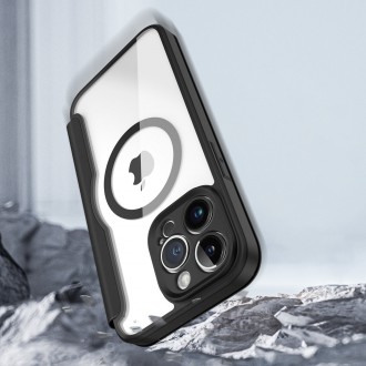 Dux Ducis Skin X Pro Case iPhone 14 Pro Max Magnetic MagSafe Flip Case Black