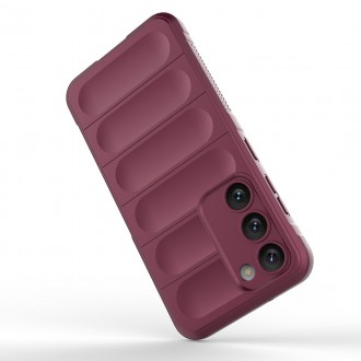 Pouzdro Magic Shield Case pro Samsung Galaxy S23+ flexibilní pancéřový kryt vínové barvy