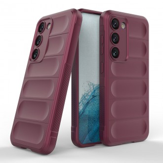 Pouzdro Magic Shield Case pro Samsung Galaxy S23+ flexibilní pancéřový kryt vínové barvy