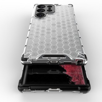 Voštinové pouzdro pro Samsung Galaxy S23 Ultra obrněný hybridní kryt černý