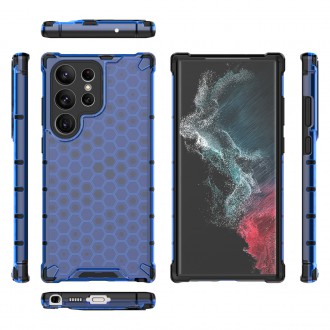 Voštinové pouzdro pro Samsung Galaxy S23 Ultra obrněný hybridní kryt modrý