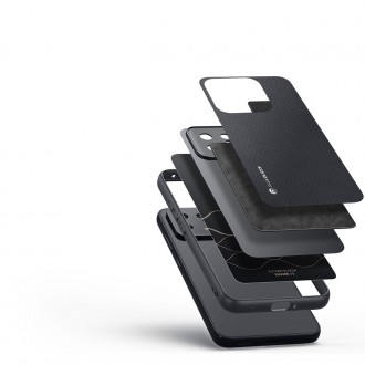 Pouzdro Dux Ducis Fino pro kryt Xiaomi 13 se silikonovým rámečkem černé