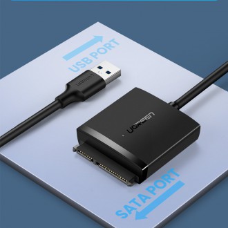 Ugreen USB3.0 adaptér pro 2,5&quot; / 3,5&quot; SATA disk černý (CM257)