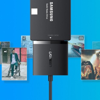 Ugreen USB3.0 adaptér pro 2,5&quot; / 3,5&quot; SATA disk černý (CM257)