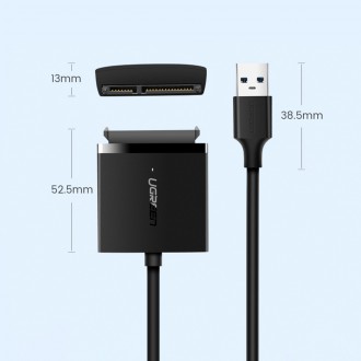 Ugreen USB3.0 adaptér pro 2,5&quot; / 3,5&quot; SATA disk černý (CM257)