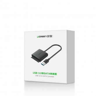 Ugreen USB3.0 adaptér pro 2,5&quot; / 3,5&quot; SATA disk černý (CM257)