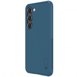 Nillkin Super Frosted Shield Pro pro pancéřový kryt Samsung Galaxy S23 + stojánek na telefon modrý