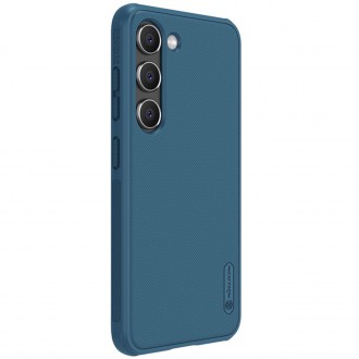 Nillkin Super Frosted Shield Pro pro pancéřový kryt Samsung Galaxy S23 + stojánek na telefon modrý