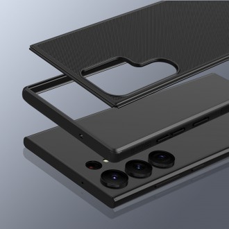 Nillkin Super Frosted Shield Pro pro pancéřové pouzdro Samsung Galaxy S23 Ultra + stojánek na telefon modrý