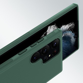 Nillkin Super Frosted Shield Pro pro pancéřové pouzdro Samsung Galaxy S23 Ultra + stojánek na telefon modrý