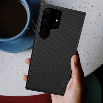 Nillkin Super Frosted Shield Pro pro pancéřové pouzdro Samsung Galaxy S23 Ultra + stojánek na telefon modrý