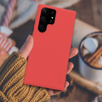 Nillkin Super Frosted Shield Pro pro pancéřové pouzdro Samsung Galaxy S23 Ultra + stojánek na telefon modrý