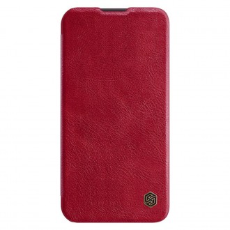 Nillkin Qin Leather Pro Case pro Samsung Galaxy S23+ flip cover kryt fotoaparátu červený