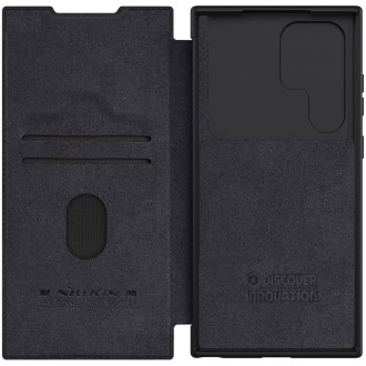 Nillkin Qin Leather Pro Case pro Samsung Galaxy S23 Ultra Cover with Flip Camera Cover Black