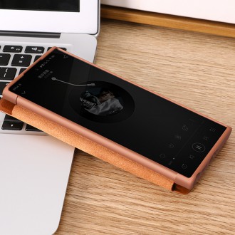 Nillkin Qin Leather Pro Case pro Samsung Galaxy S23 Ultra Cover with Flip Camera Cover Black