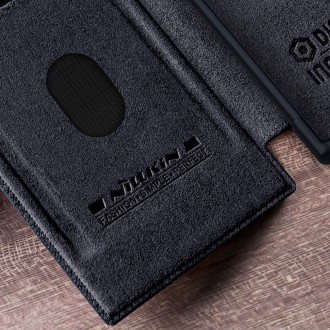 Nillkin Qin Leather Pro Case pro Samsung Galaxy S23 Ultra Cover with Flip Camera Cover Black