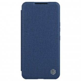 Nillkin Qin Cloth Pro Case pro Samsung Galaxy S23 Cover with Flip Camera Cover modrý